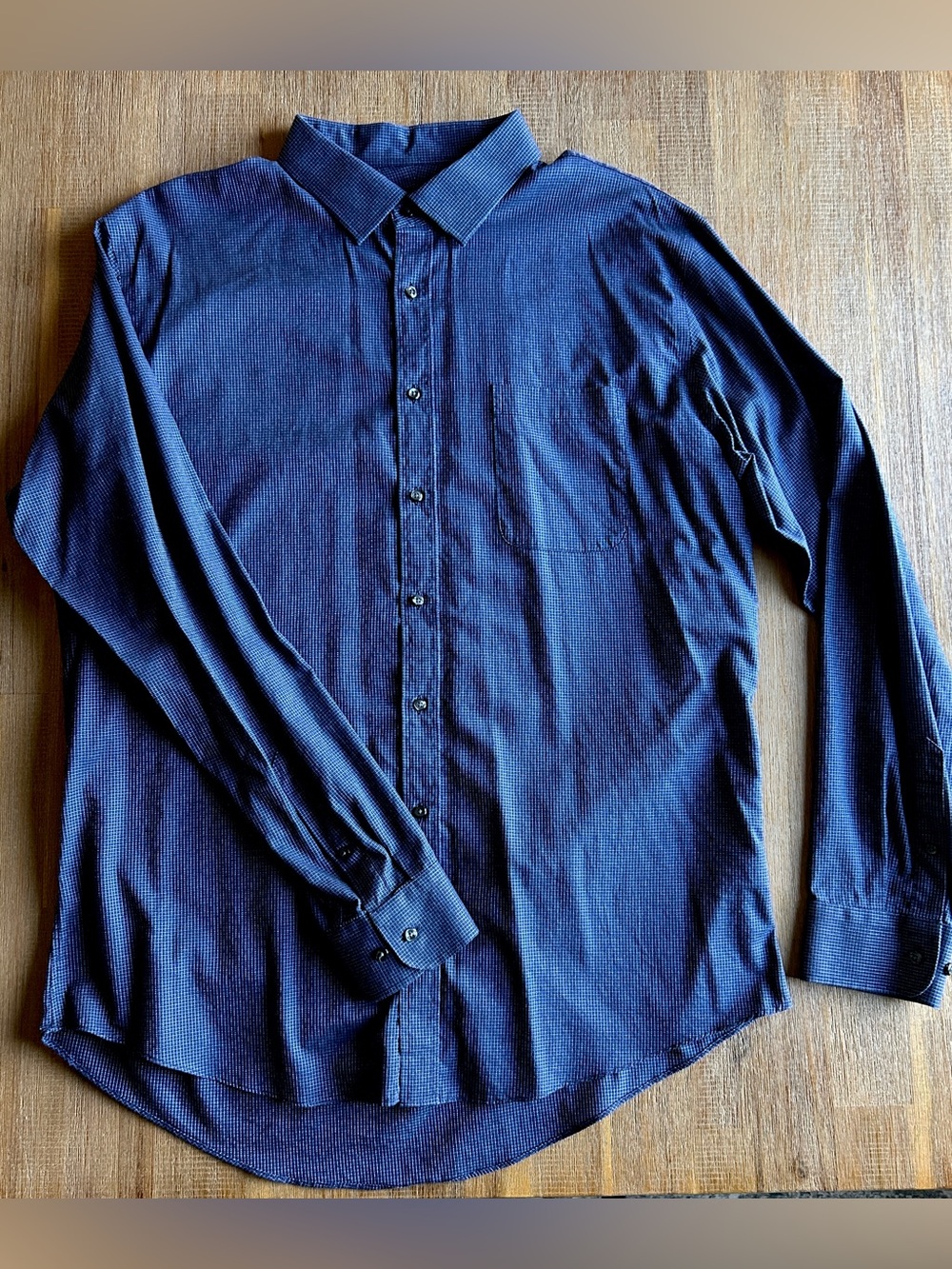 Nordstrom Men's Shop Non-Iron Trim Fit Dress Shirt, 17.5, 36-37. - Picture 3 of 14